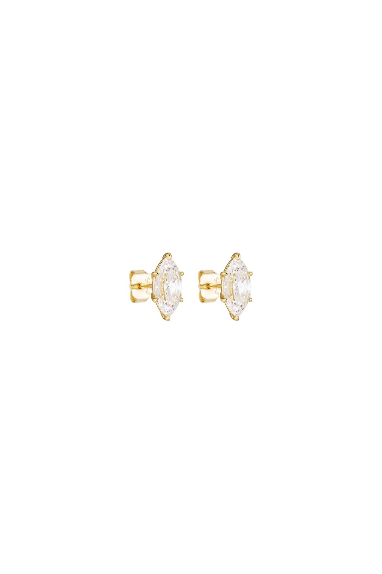 Porter Jewellery | 18k Gold Vermeil | Marquise Studs 0.5CT