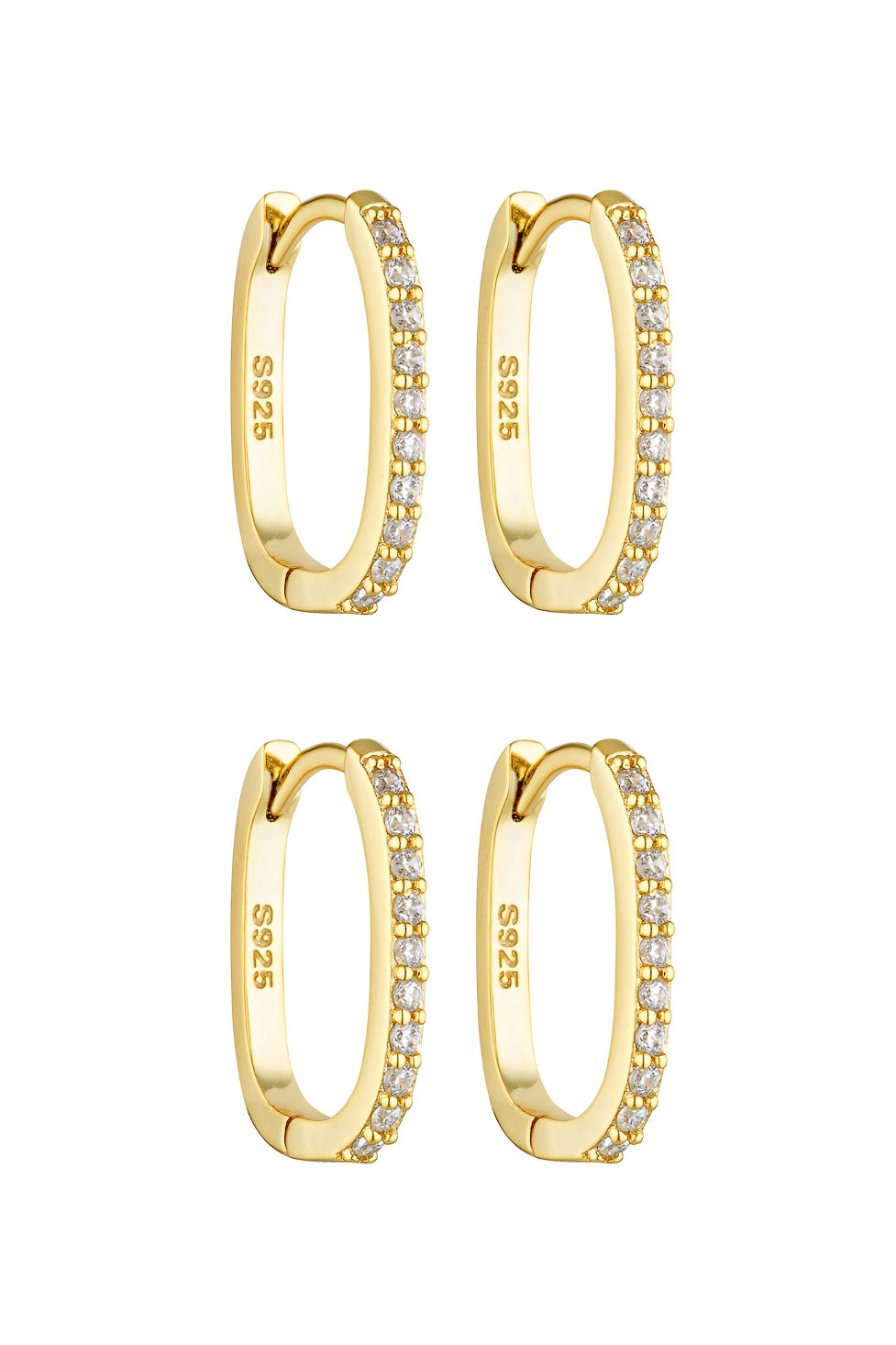 Porter Jewellery | 18k Gold Vermeil | Oval Angel Hoops 15mm