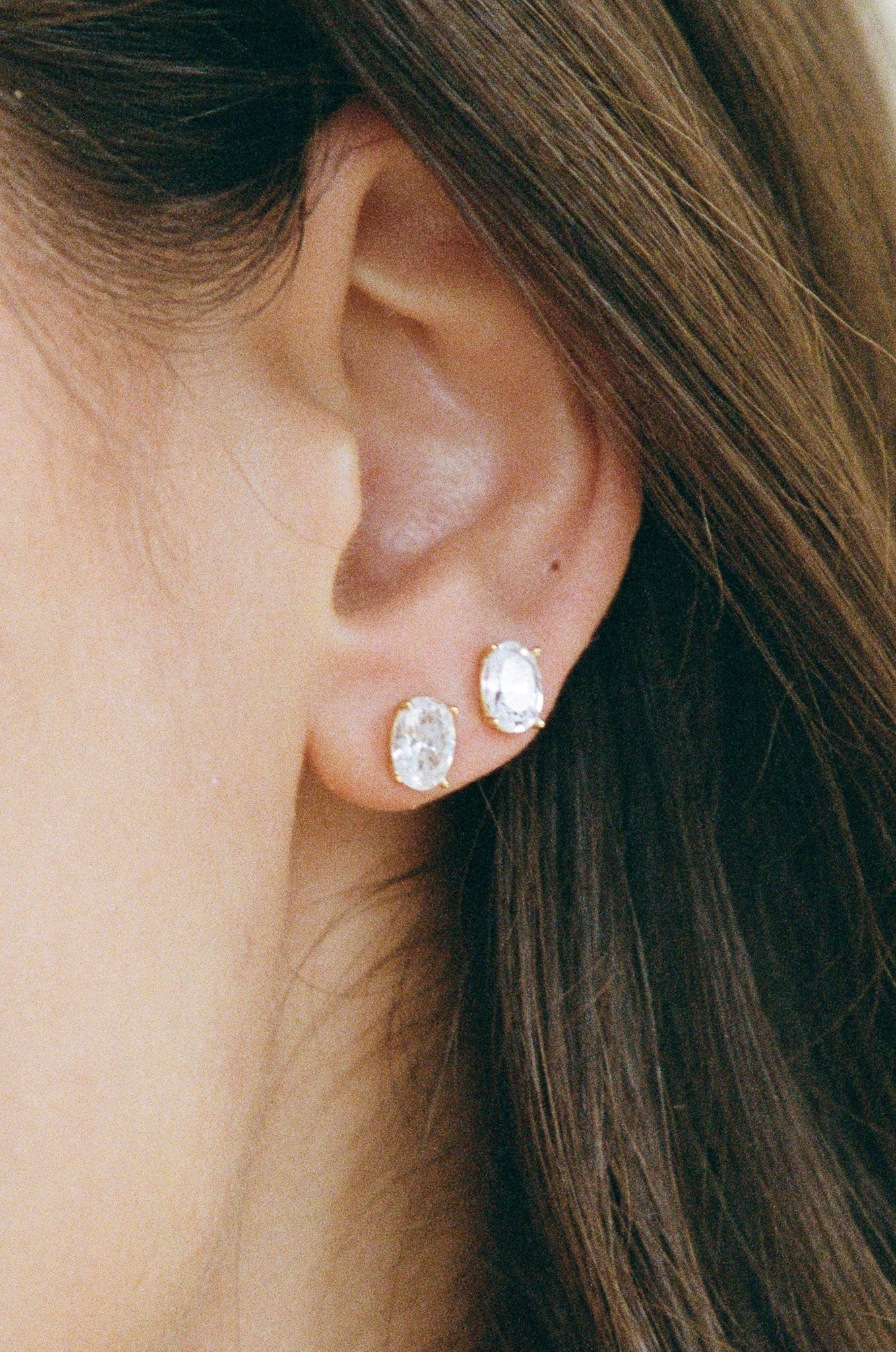 (Coming Soon) Oval Studs - Silver