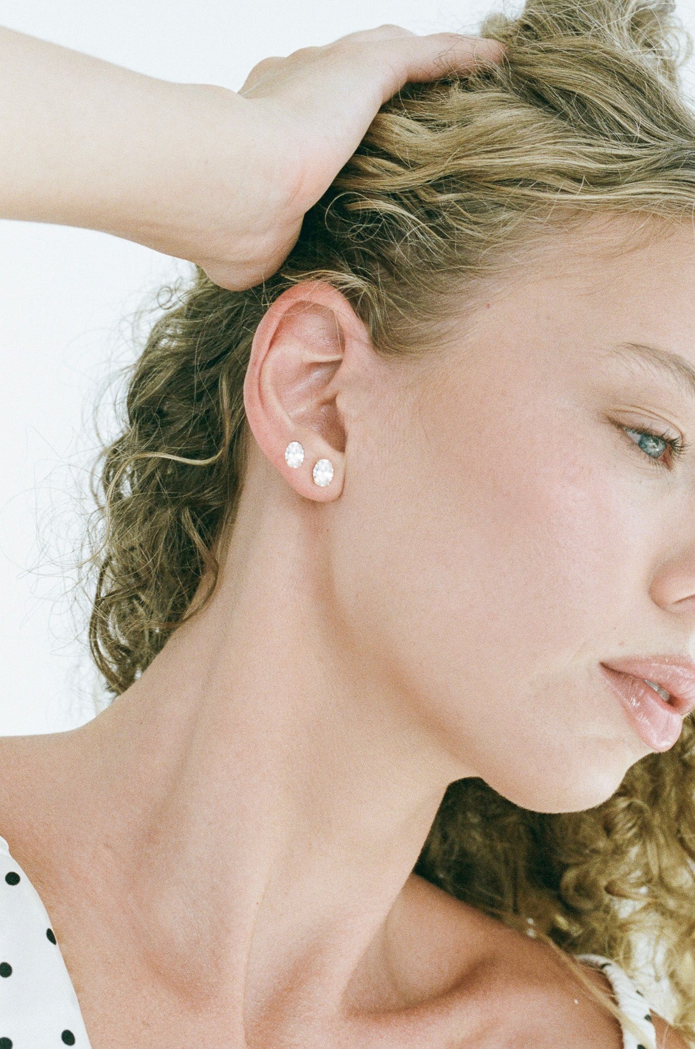Oval Studs 1CT & 2CT - Silver Set