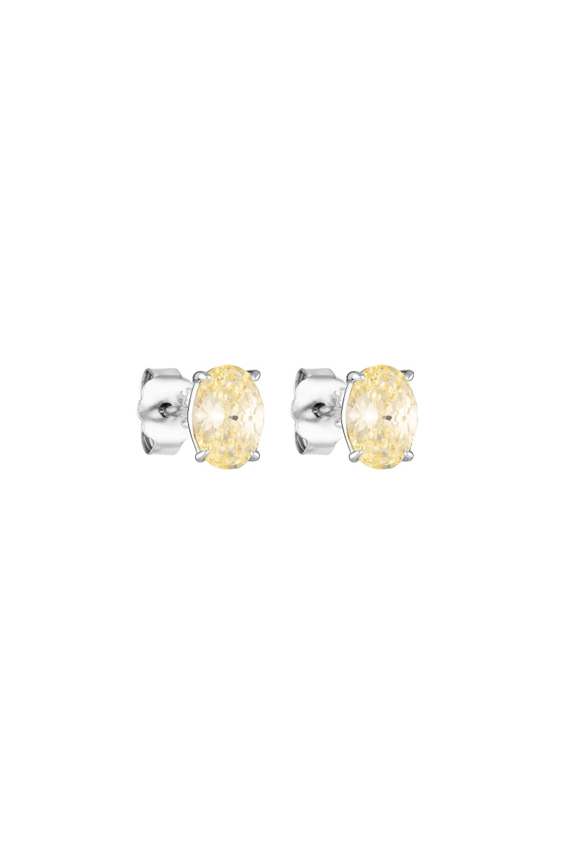 Porter Jewellery | 18k Gold Vermeil | Oval Studs 1CT Canary