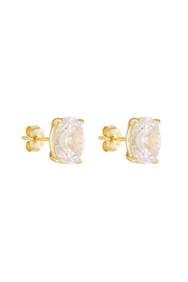 Porter Jewellery | 18k Gold Vermeil | Oval Studs 2CT