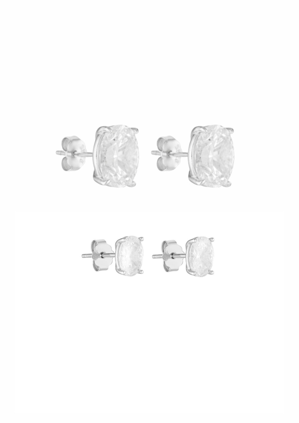 Oval Studs 1CT & 2CT Set