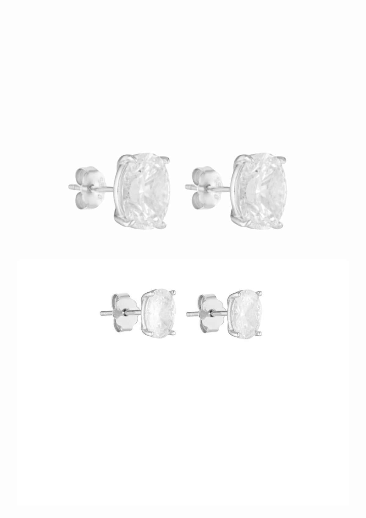 Oval Studs 1CT & 2CT Set