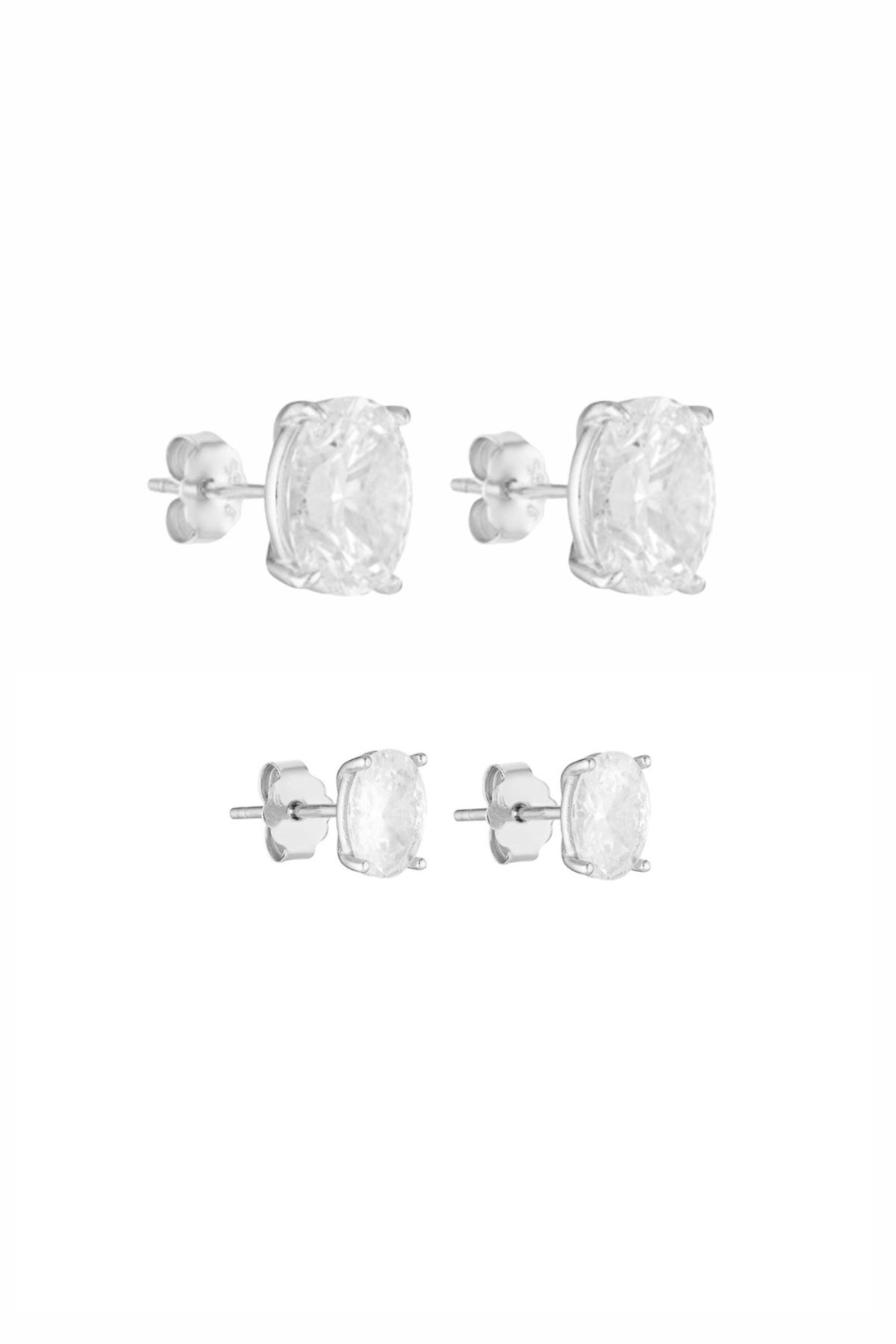 Oval Studs 1CT & 2CT Set