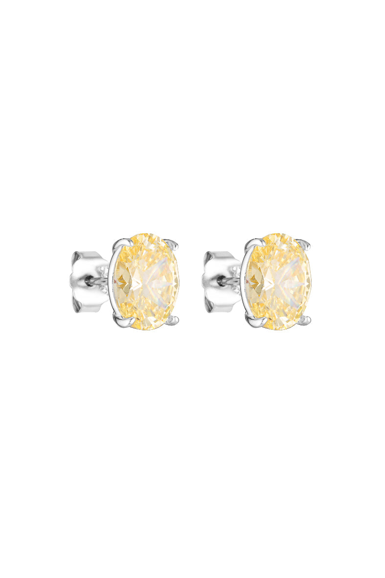 Porter Jewellery | 18k Gold Vermeil | Oval Studs 2CT Canary