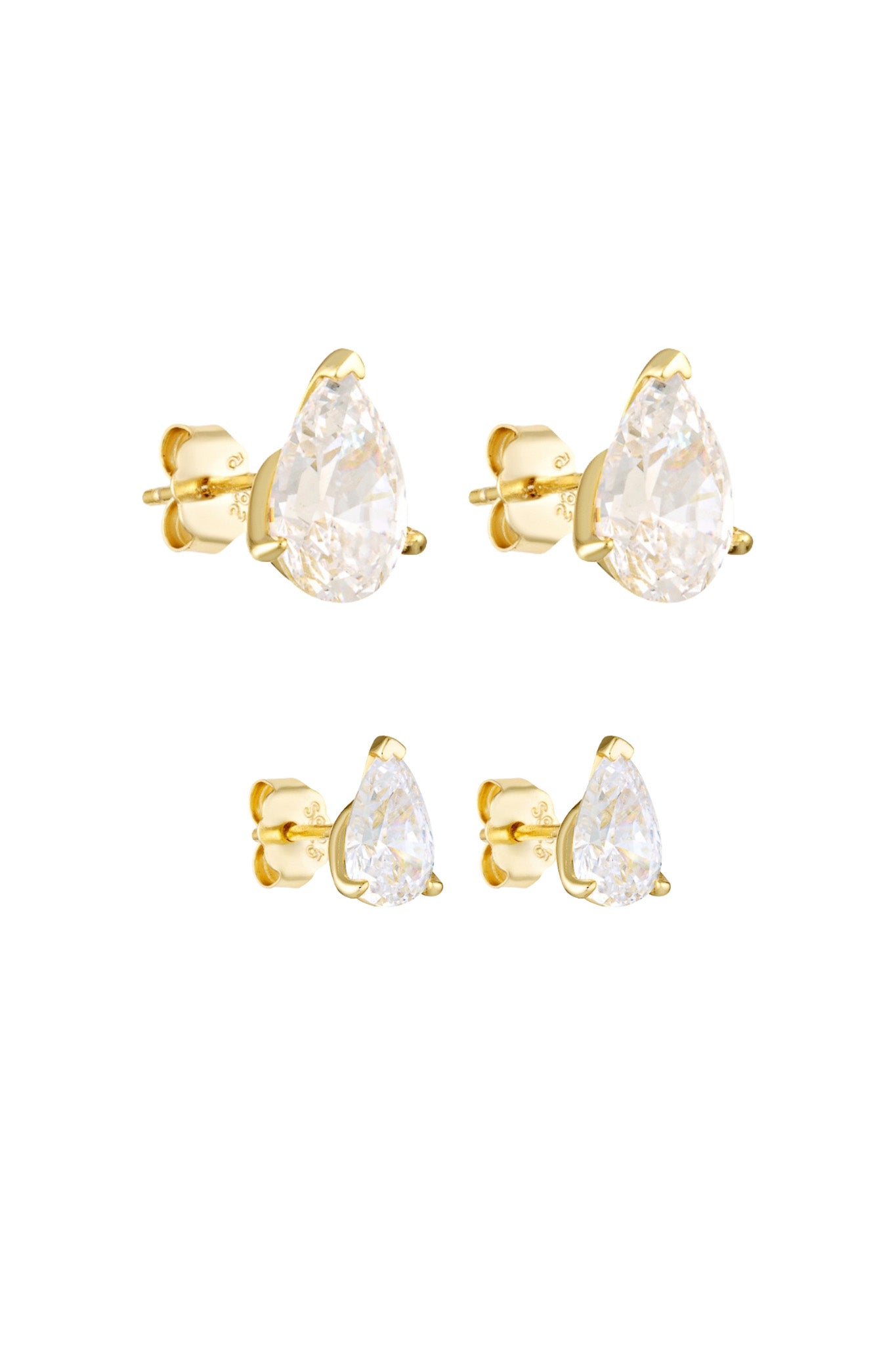 Pear Studs 1CT & 2CT Set