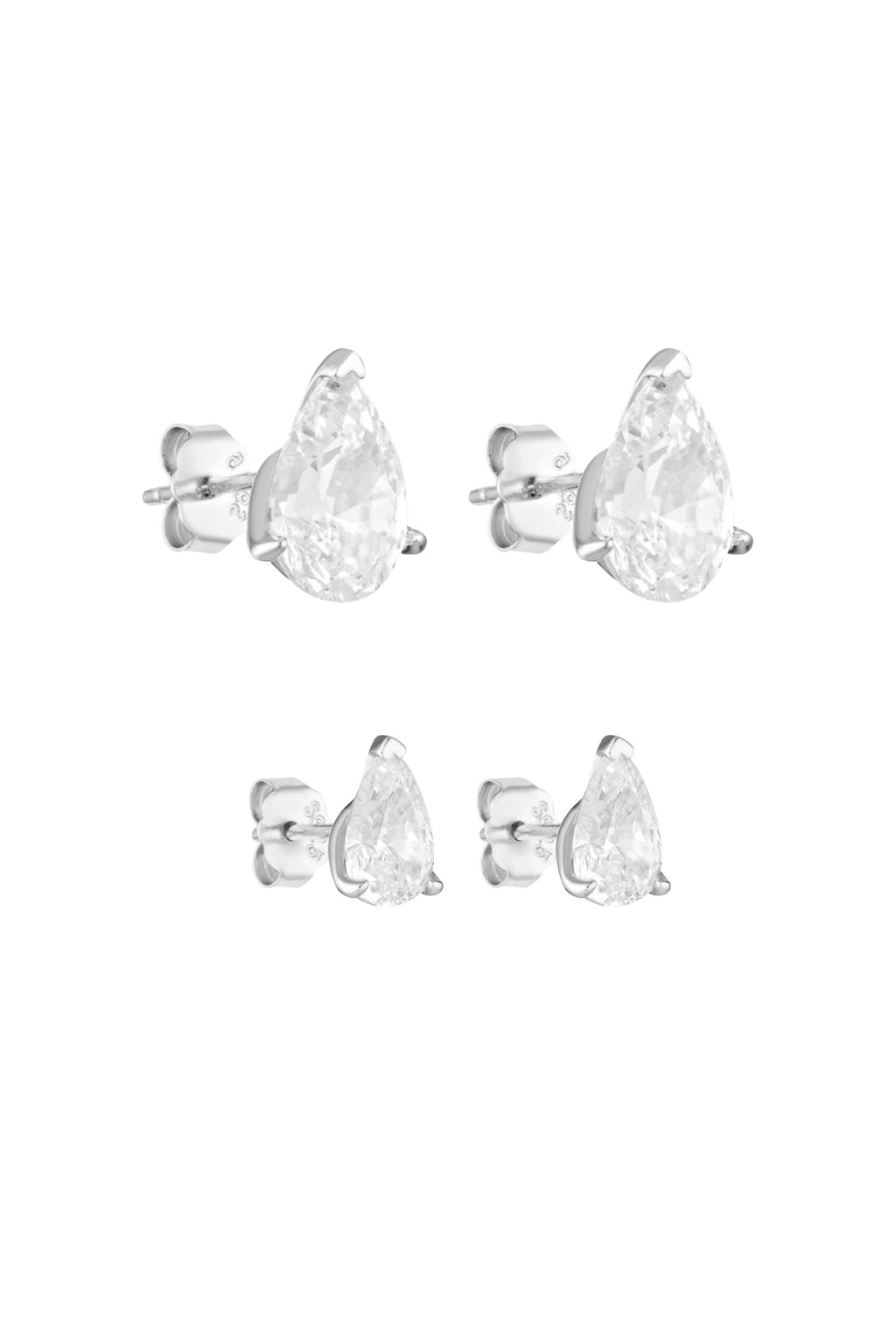 Pear Studs 1CT & 2CT Set