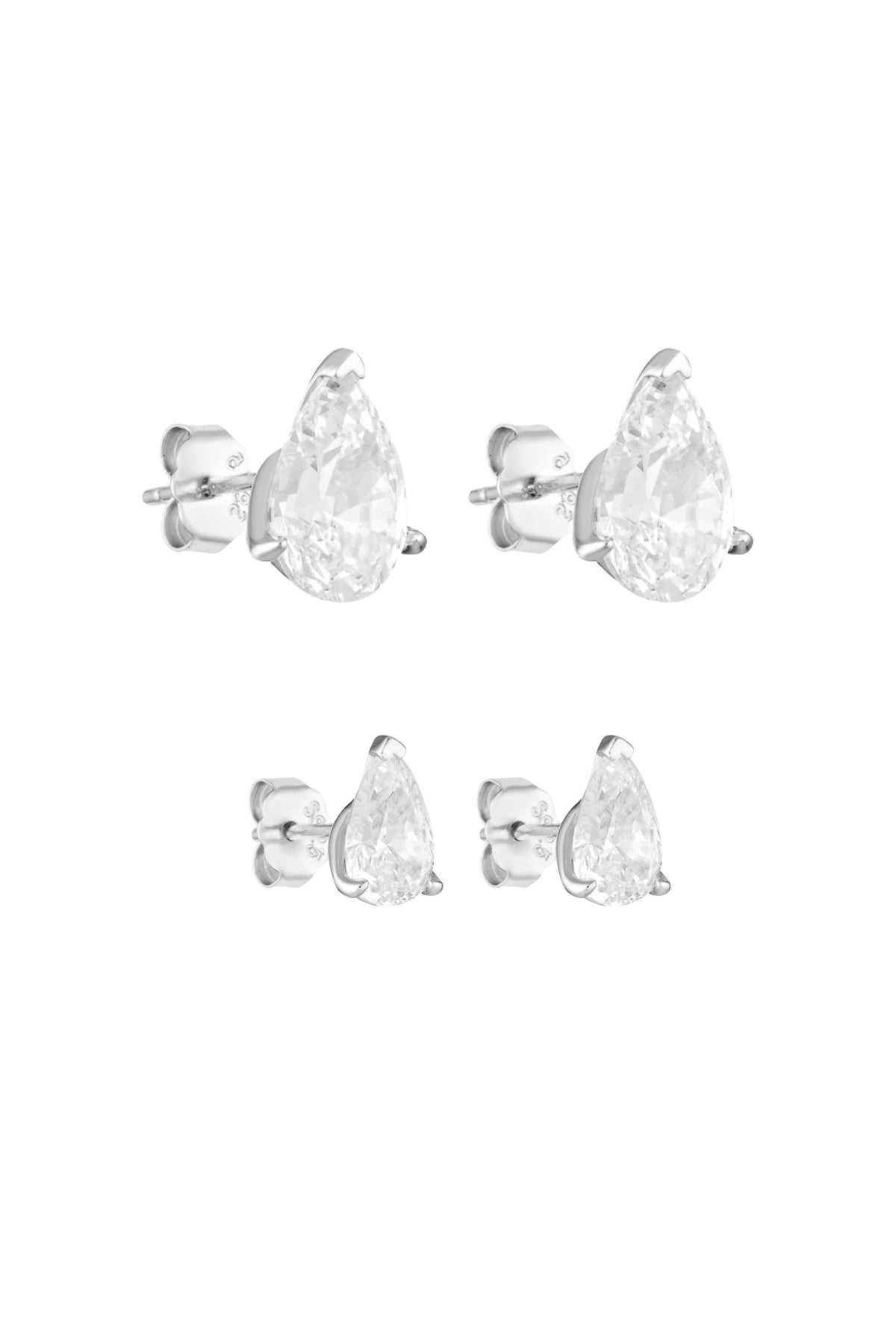 Pear Studs 1CT & 2CT Set