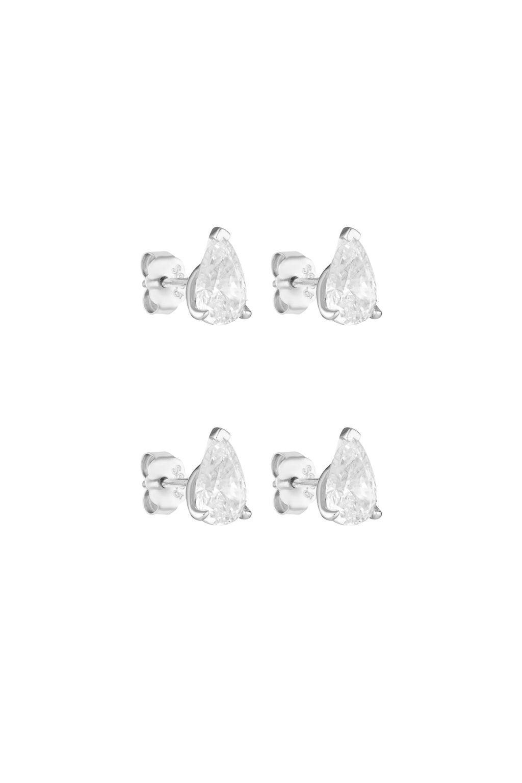 Pear Studs 1CT Set
