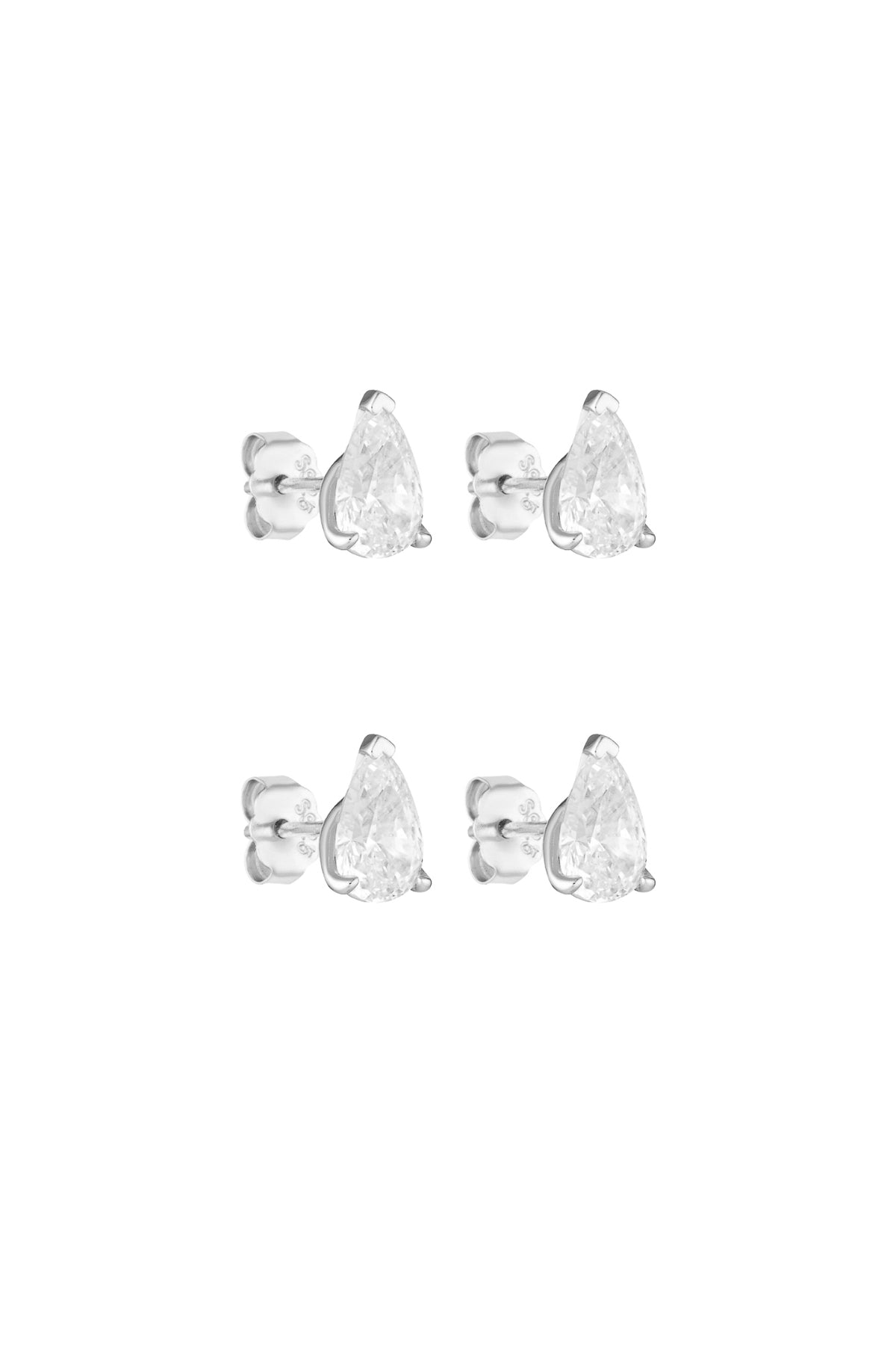 Pear Studs 1CT Set