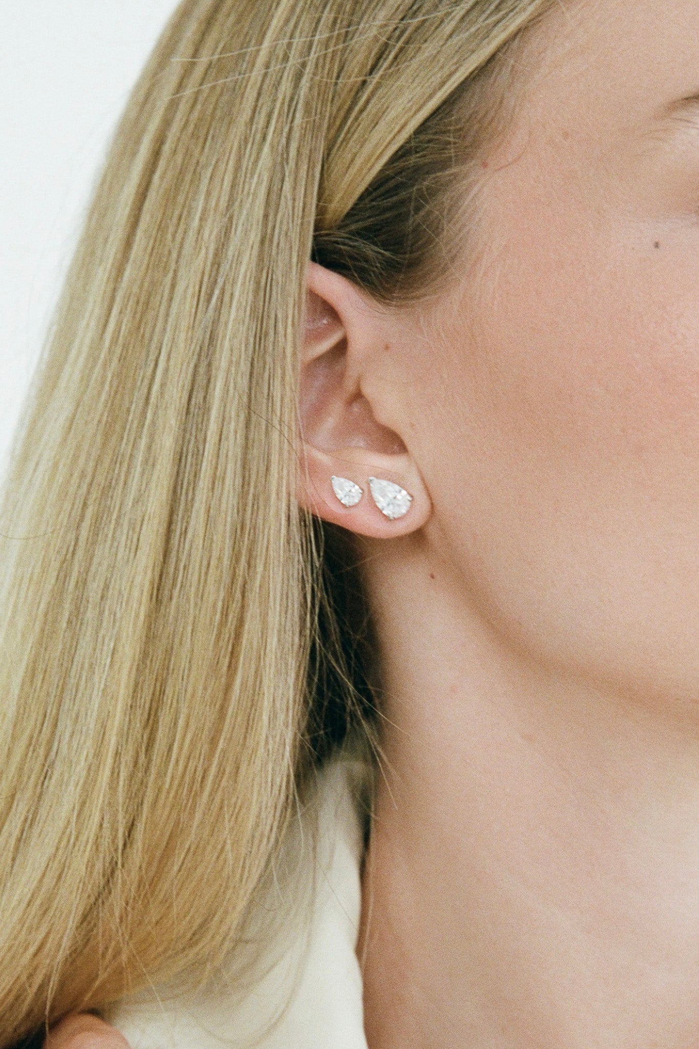 Pear Studs 1CT & 2CT Set
