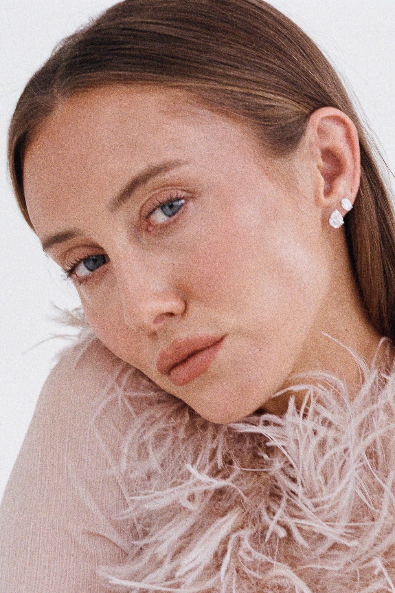 Oval Studs 1CT - Silver