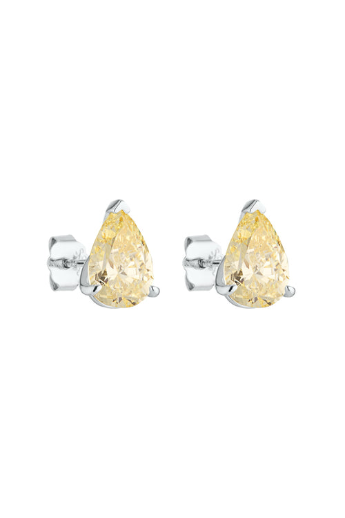 Porter Jewellery | Sterling Silver | Pear Studs 2CT Canary