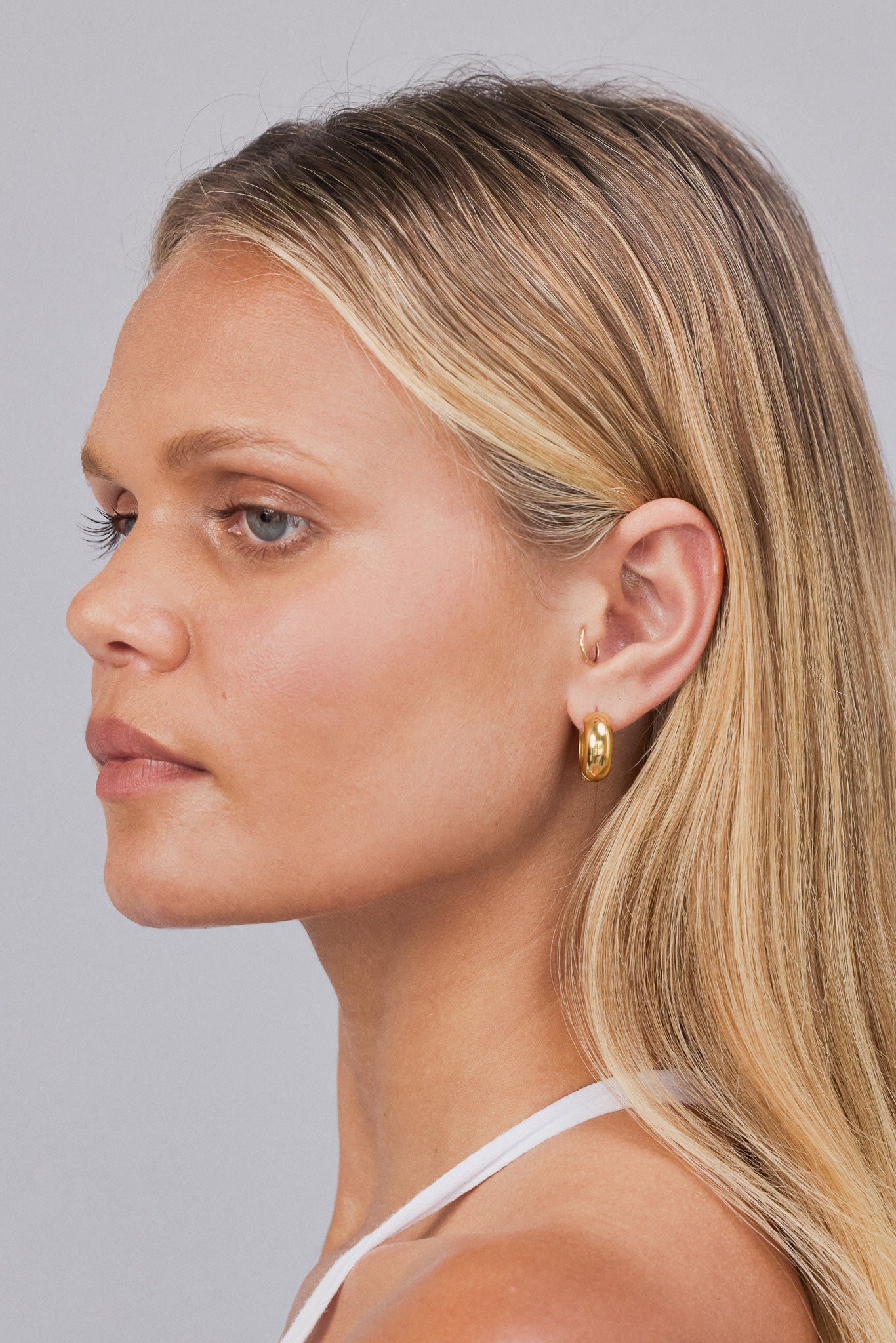Porter Jewellery | 18k Gold Vermeil | Petite Thick Huggies 18mm