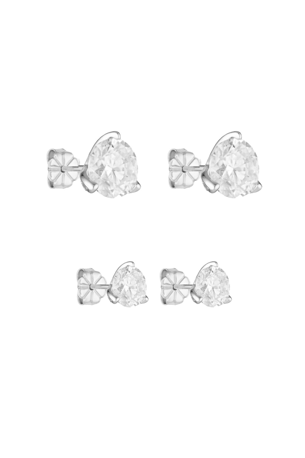 Round Studs 1CT & 2CT Set