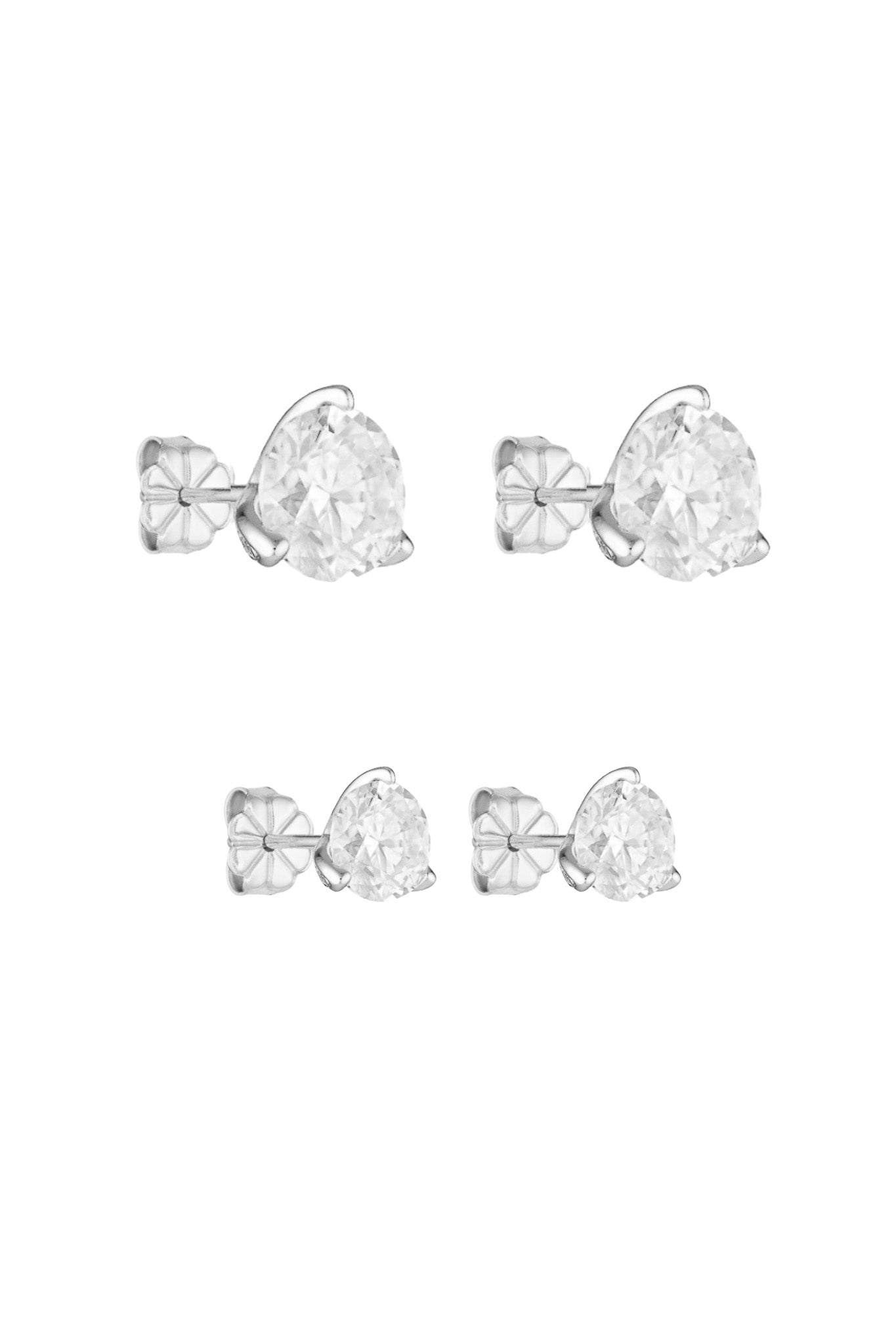 Round Studs 1CT & 2CT Set