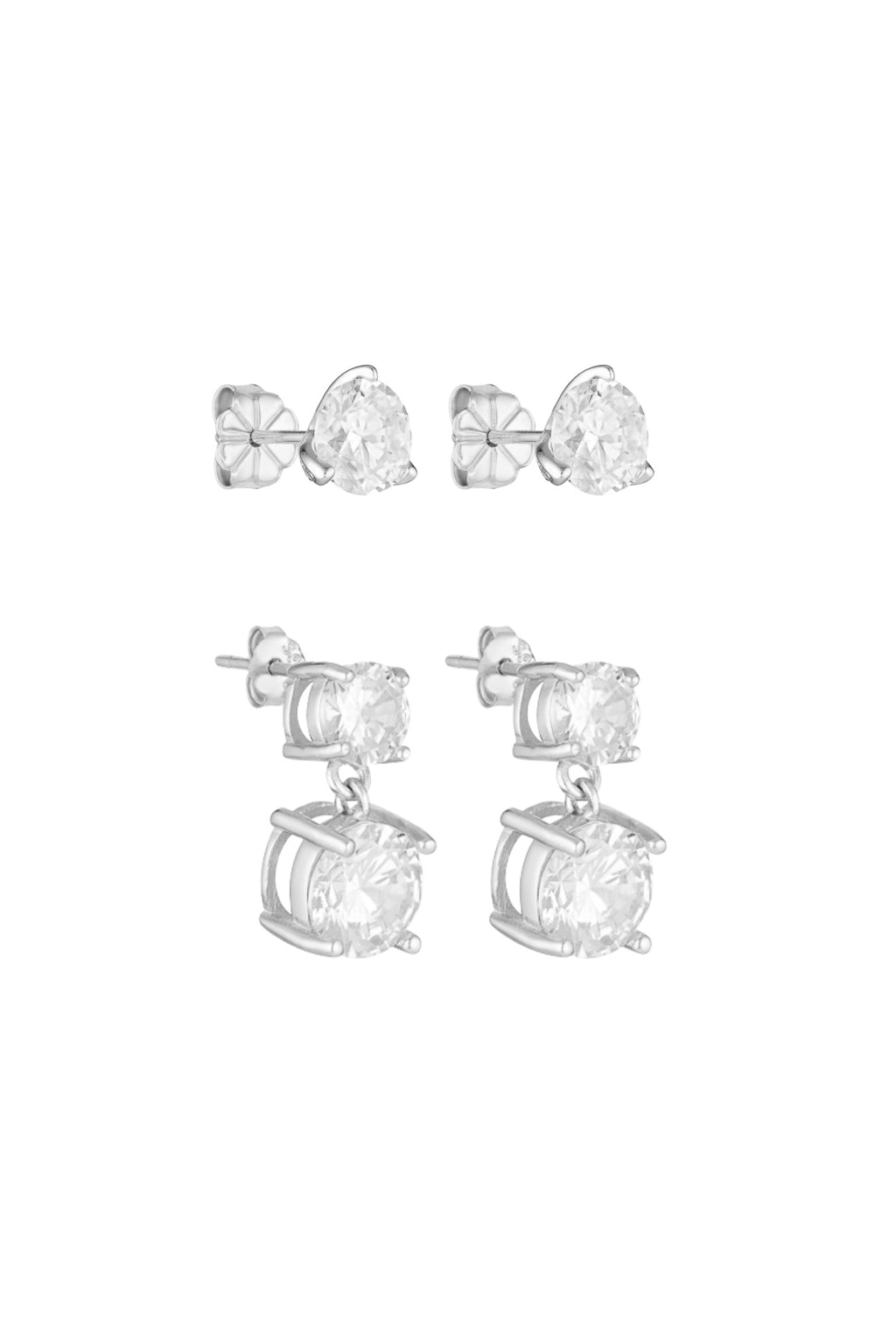Heirloom Drop Studs & Round Studs 1CT Set