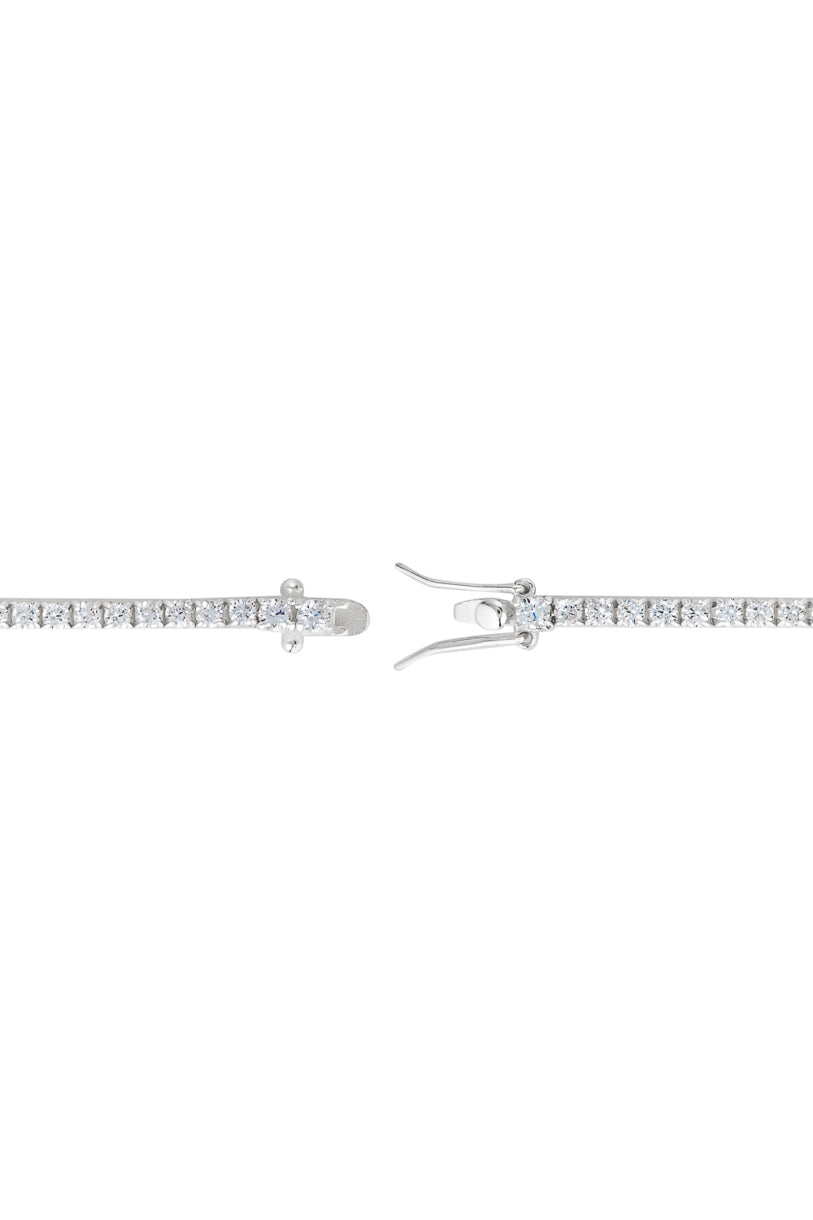 Porter Jewellery | White Gold Vermeil | Graduating Tennis Necklace