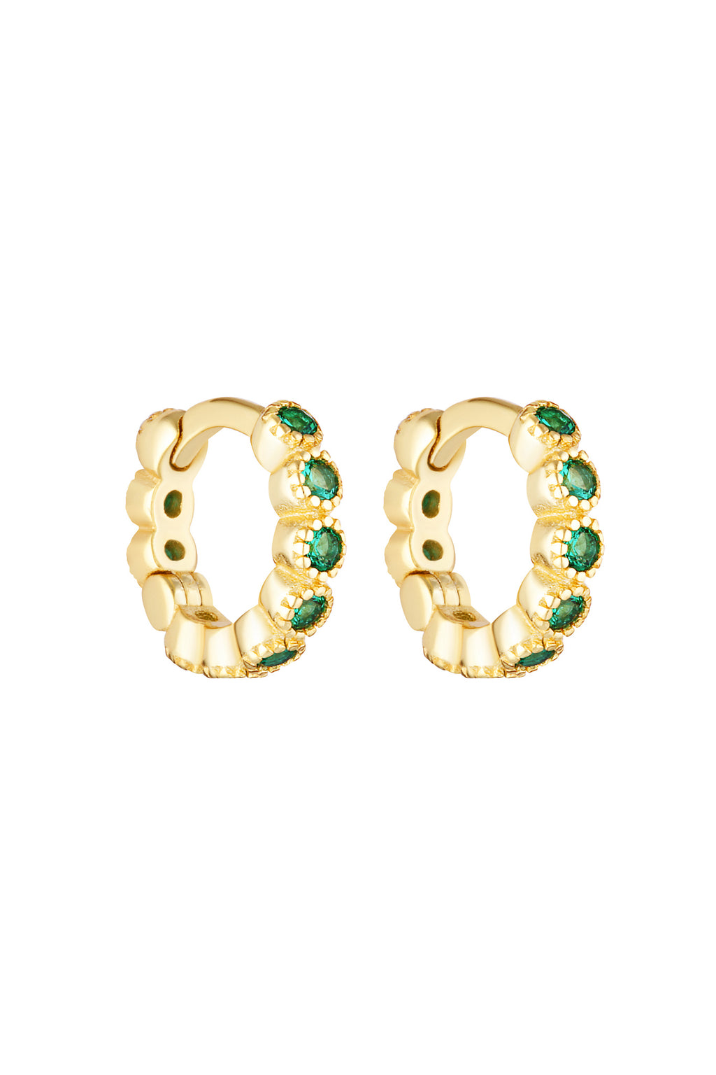 Porter Jewellery | 18k Gold Vermeil | Baby Huggies Emerald