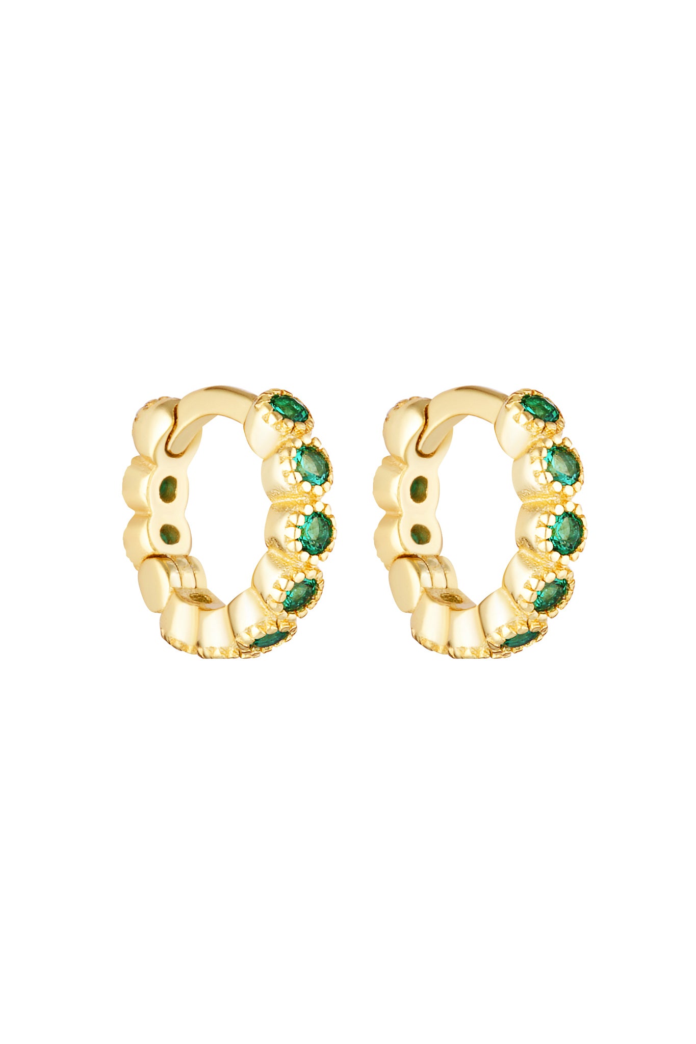 Porter Jewellery | 18k Gold Vermeil | Baby Huggies Emerald