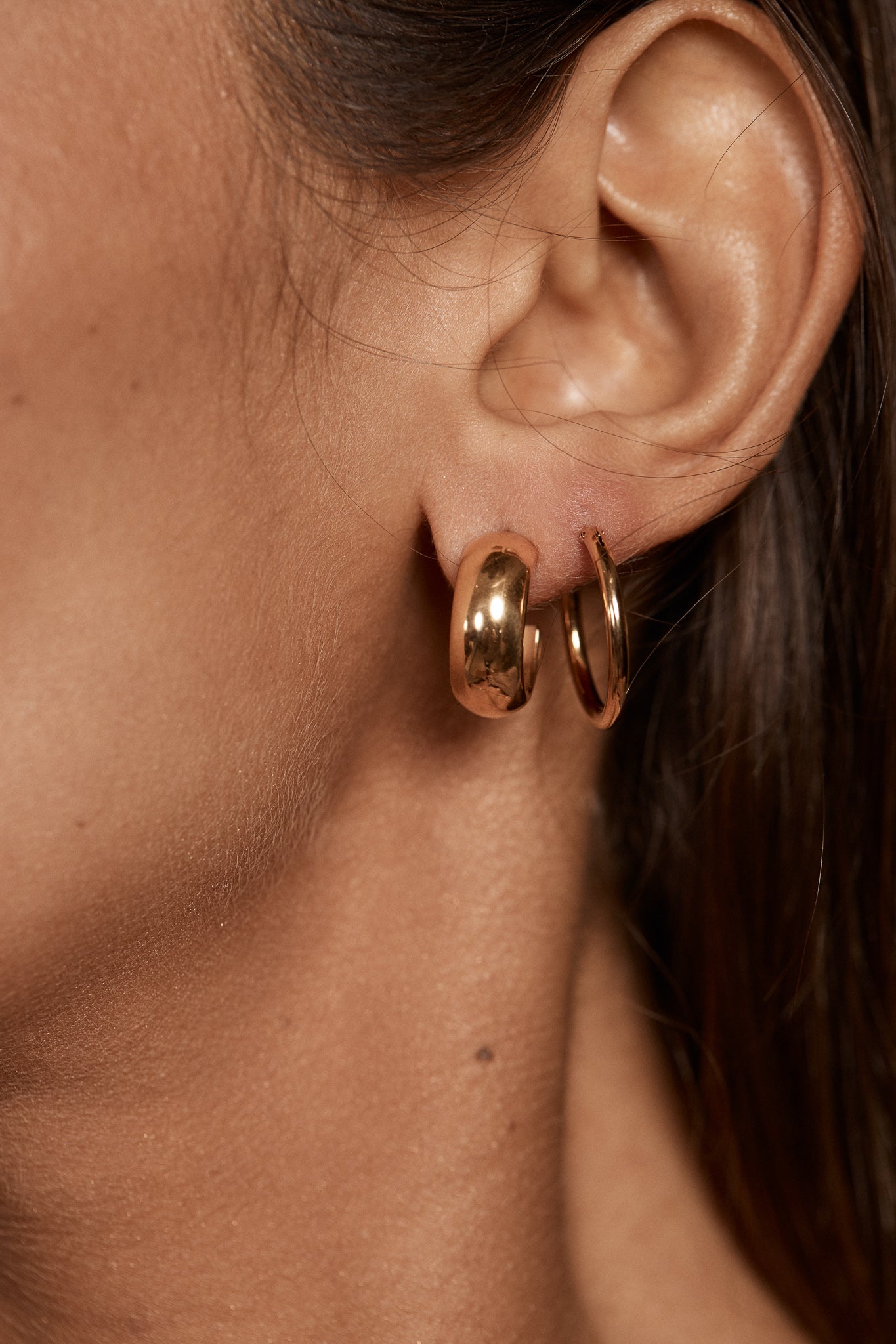 Porter Jewellery | 18k Gold Vermeil | Mini Dome Hoops