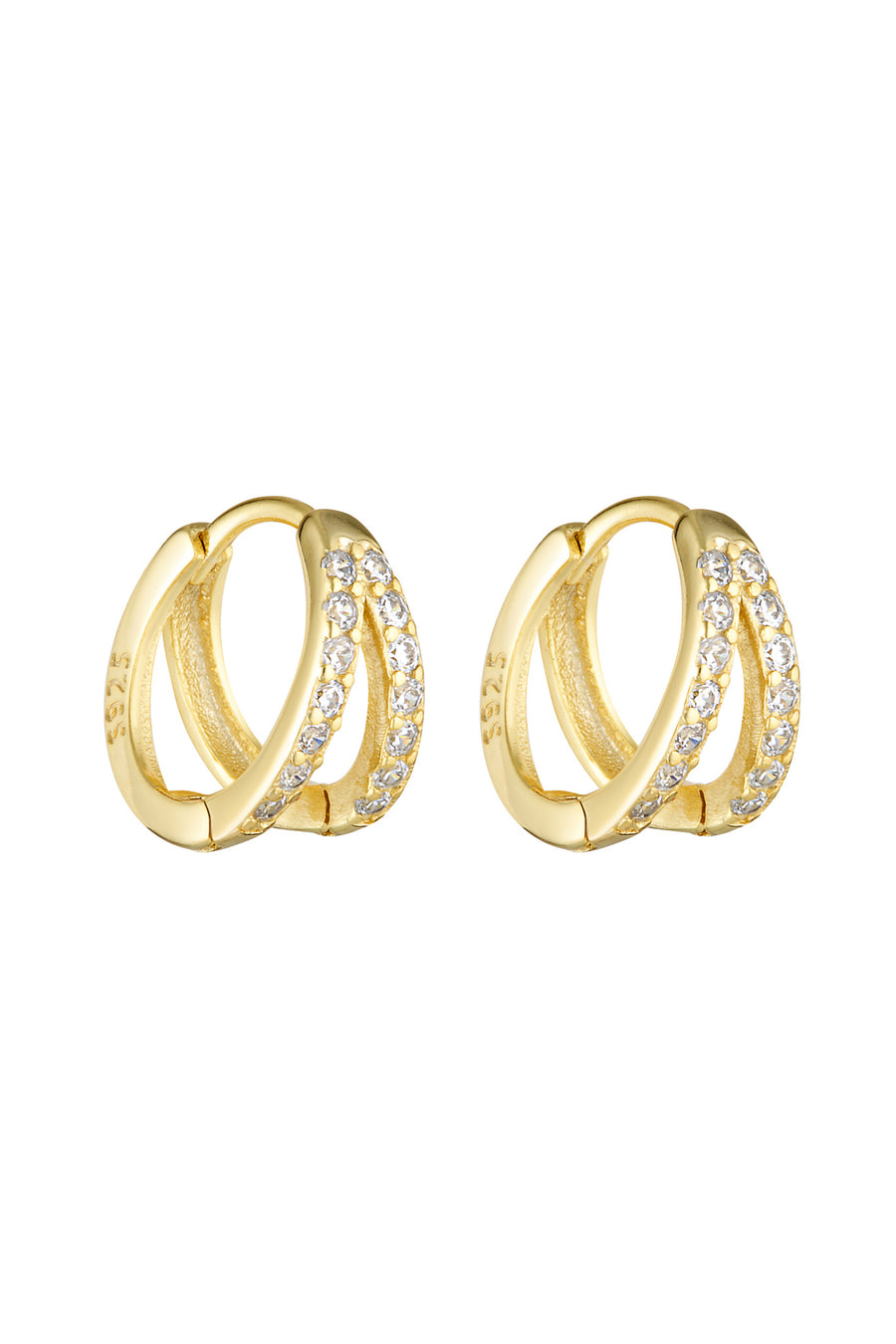 DOUBLE ANGEL HUGGIES - GOLD/CLEAR