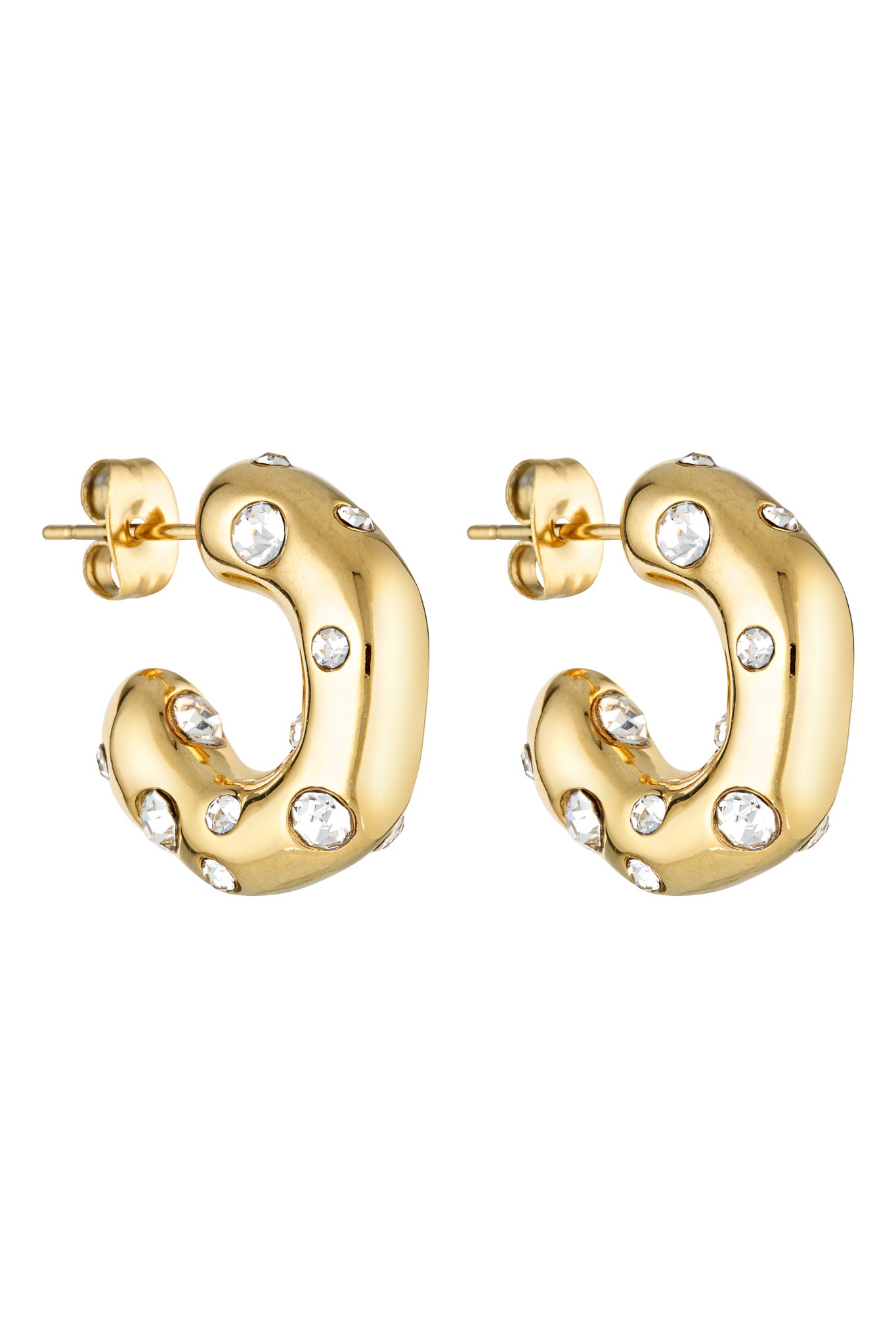 Porter Jewellery | 18k Gold Vermeil | Mali Hoops Gold Clear