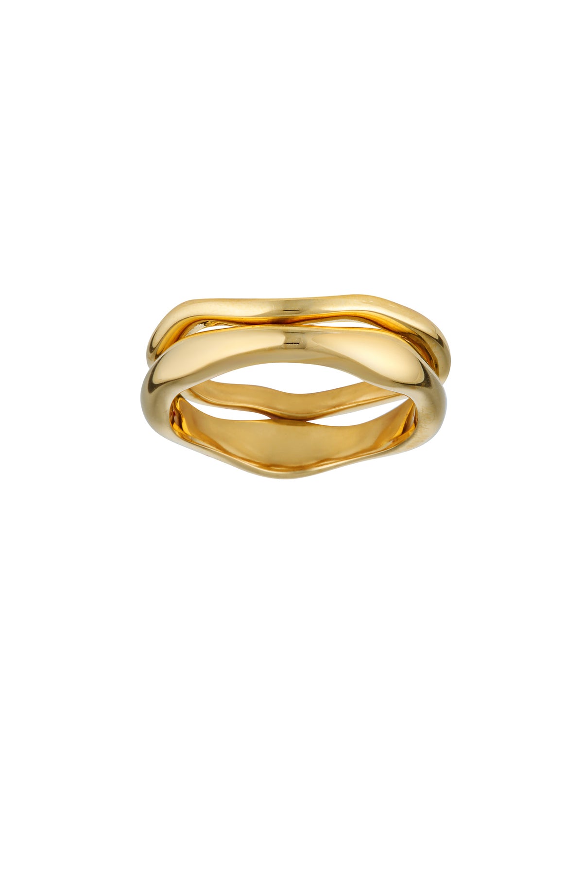 Porter Jewellery | 18k Gold Vermeil | Wave Ring Set