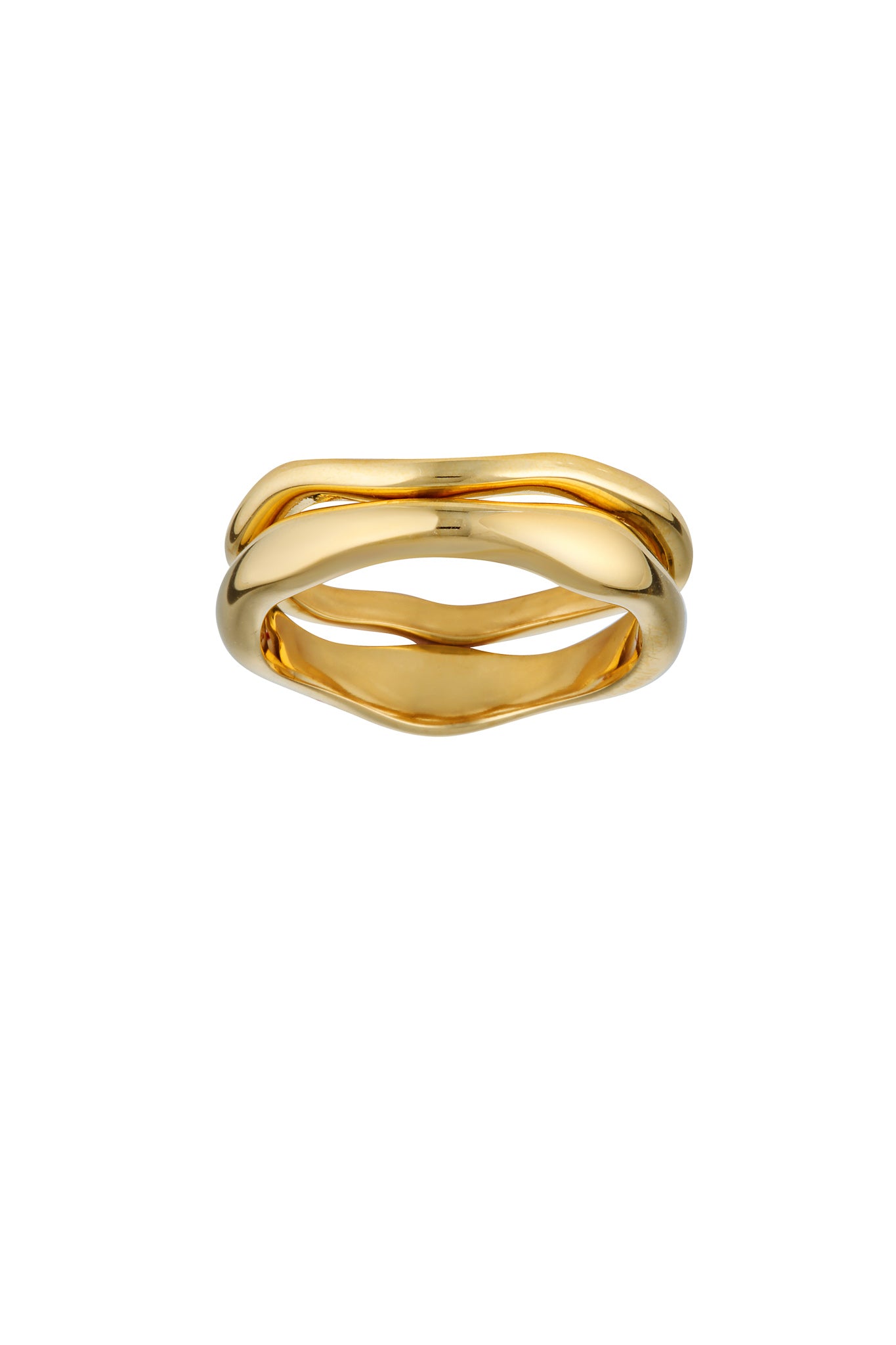 Porter Jewellery | 18k Gold Vermeil | Wave Ring Set