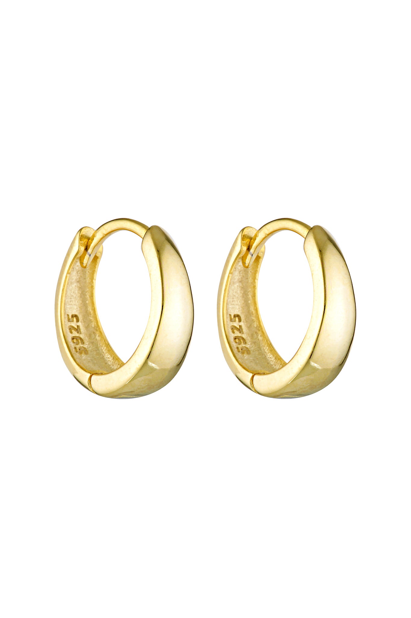 Porter Jewellery | 18k Gold Vermeil | Plain Huggies Gold