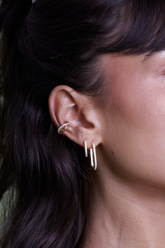 Porter Jewellery | 18k Gold Vermeil | Oval Angel Hoops 15mm